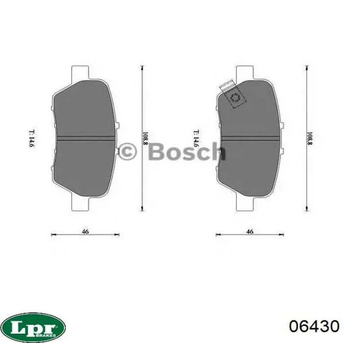 Задние барабанные колодки 06430 LPR