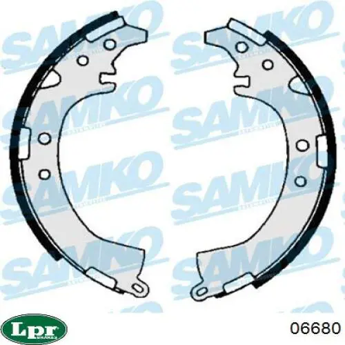 Задние барабанные колодки 06680 LPR