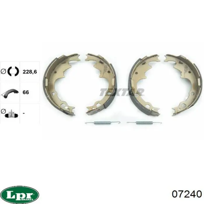 Задние барабанные колодки 07240 LPR