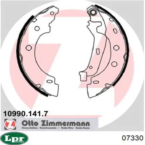 Задние барабанные колодки 07330 LPR