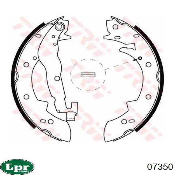 07350 LPR Барабанные тормозные колодки