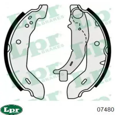 Барабанные колодки LPR 07480