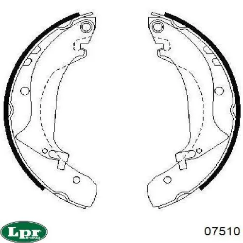 Барабанные колодки LPR 07510