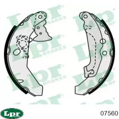 Задние барабанные колодки 07560 LPR
