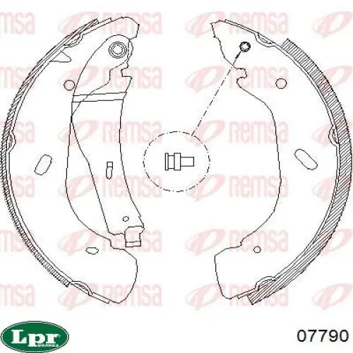 Задние барабанные колодки 07790 LPR