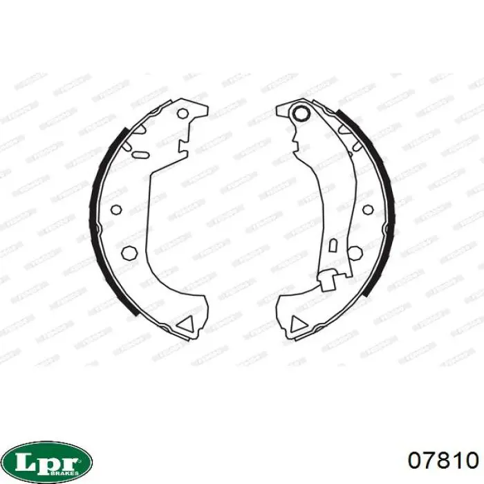 Задние барабанные колодки 07810 LPR