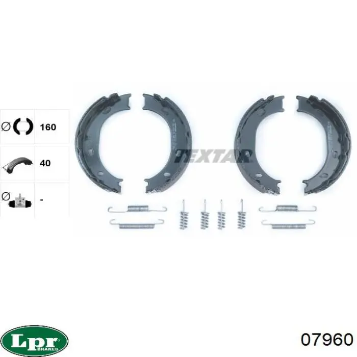 Колодки ручника 07960 LPR