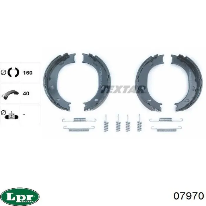 Колодки ручника 07970 LPR