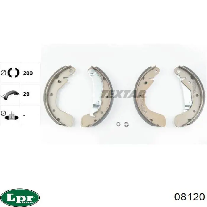 Барабанные колодки LPR 08120