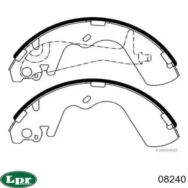 Барабанные колодки LPR 08240