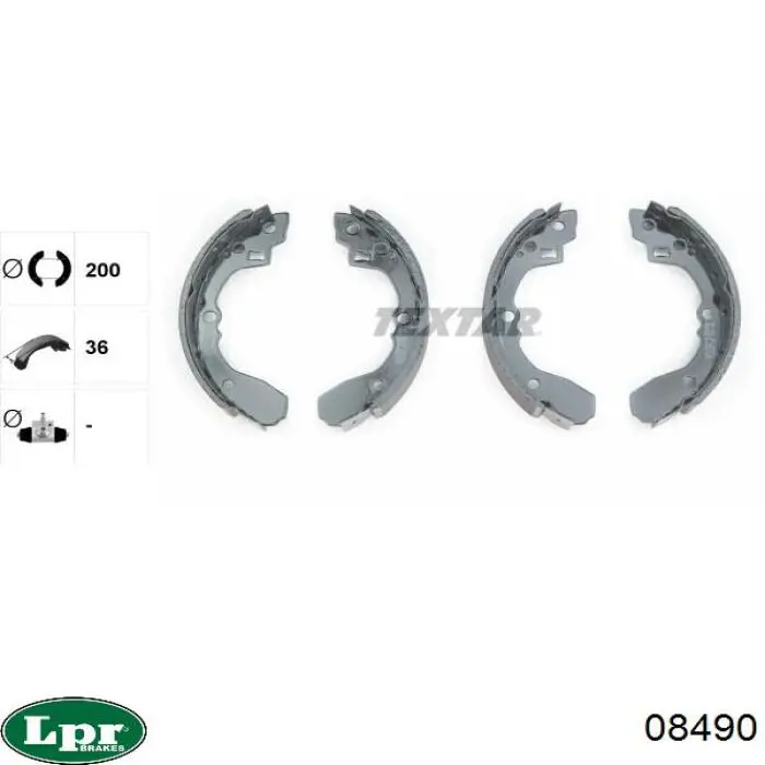 Барабанные колодки LPR 08490
