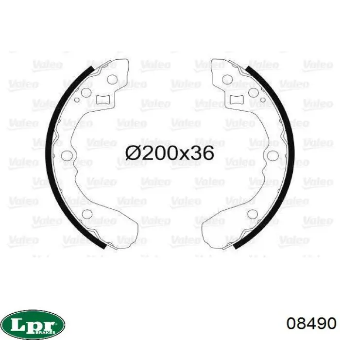 Задние барабанные колодки 08490 LPR