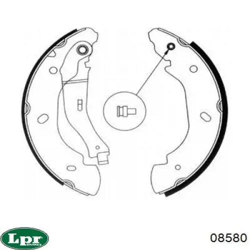Задние барабанные колодки 08580 LPR