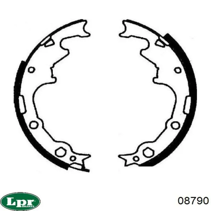 Задние барабанные колодки 08790 LPR