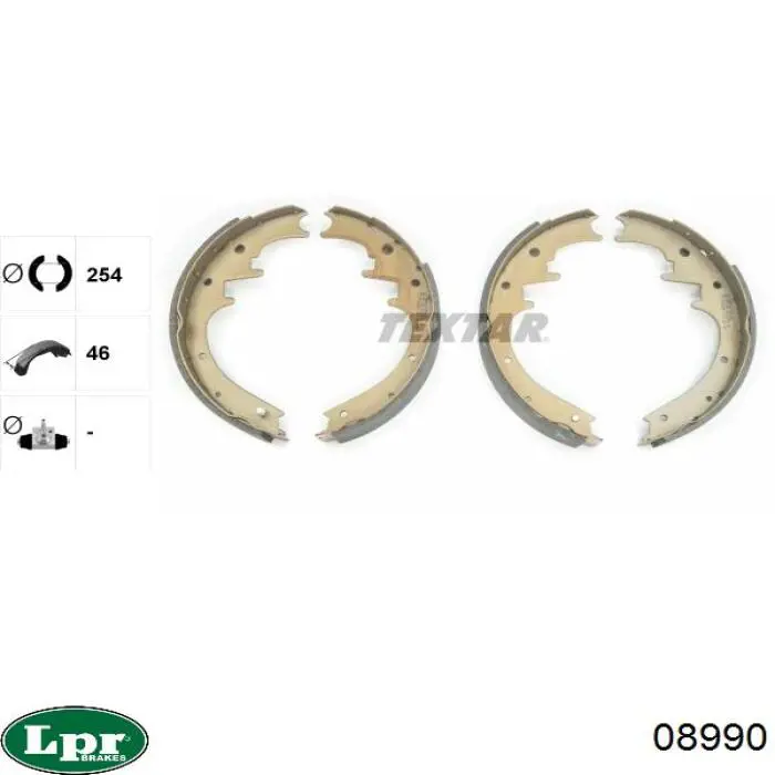 Барабанные колодки LPR 08990