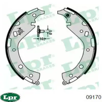 Задние барабанные колодки 09170 LPR