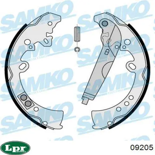 Барабанные колодки LPR 09205