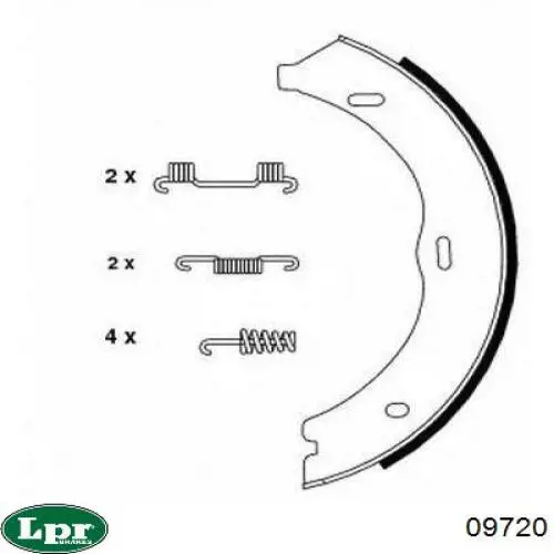 Тормозные колодки стояночного тормоза LPR 09720 цена, от 15.85 USD