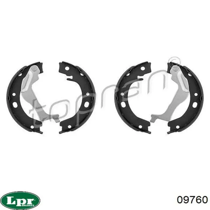 Задние барабанные колодки 09760 LPR