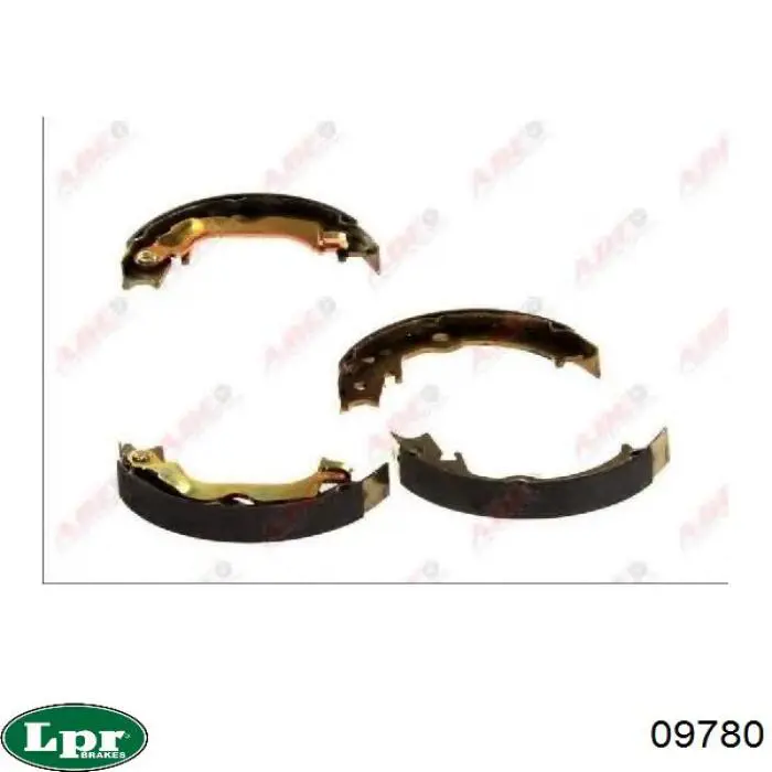Колодки ручника/стоянкового гальма 09780 LPR