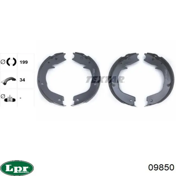 Колодки ручника 09850 LPR