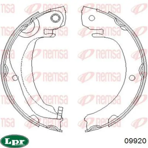 Колодки ручника 09920 LPR
