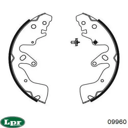 Zapatas de frenos de tambor traseras 09960 LPR