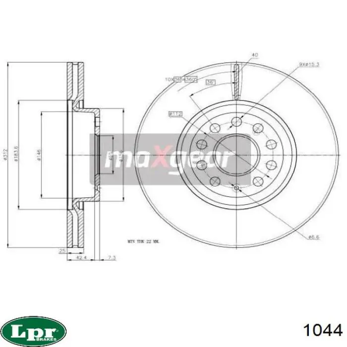 Главный тормозной цилиндр 1044 LPR