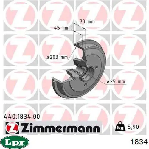 Compre 1834 LPR Cilindro mestre do freio