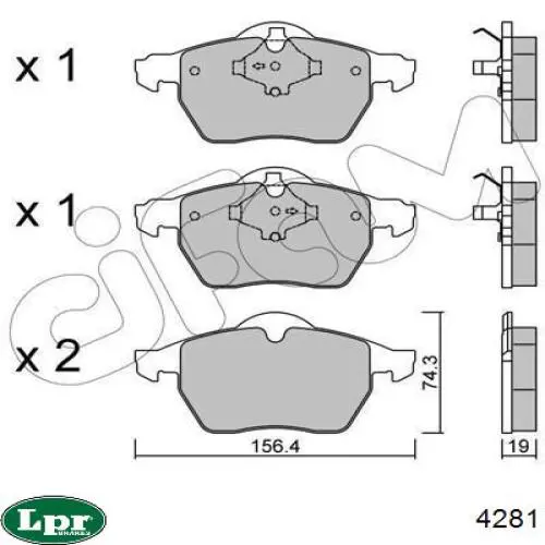 Купить 4281 LPR Цилиндр тормозной колесный