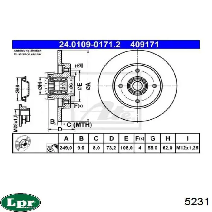 Купить 5231 LPR Цилиндр тормозной колесный