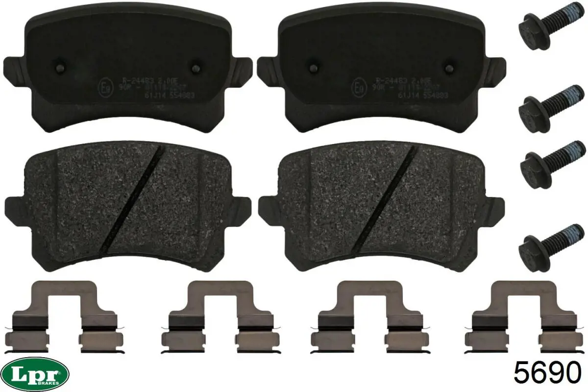 Zapatas de frenos de tambor traseras 5690 LPR
