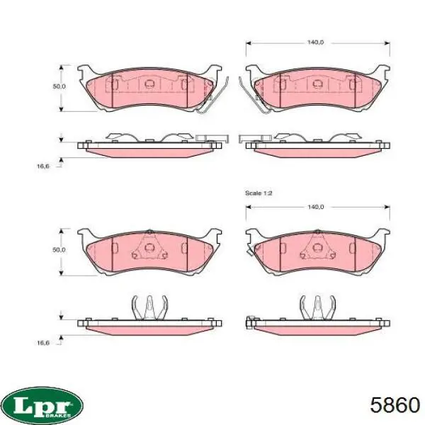 Тормоза рабочие задние ножные и тормозные барабаны LPR 5860 цена, от 15.07 USD