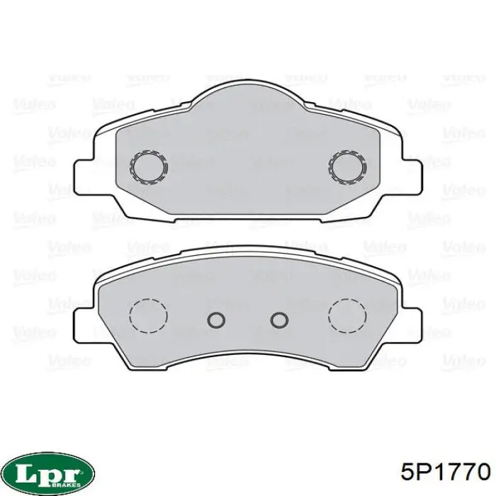 5P1770 LPR колодки тормозные передние дисковые
