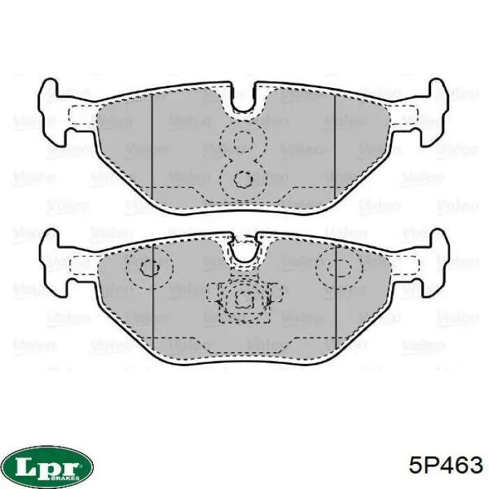 5P463 LPR колодки тормозные задние дисковые