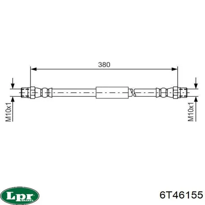 Купить 6T46155 LPR Шланг тормозной передний