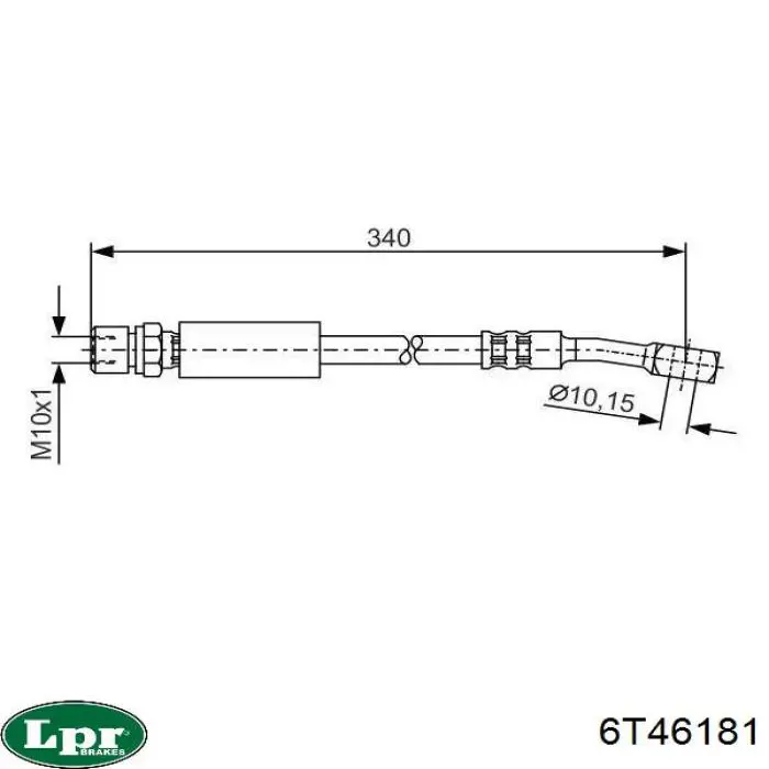 Шланг тормозной передний LPR 6T46181 цена, от 5.86 USD