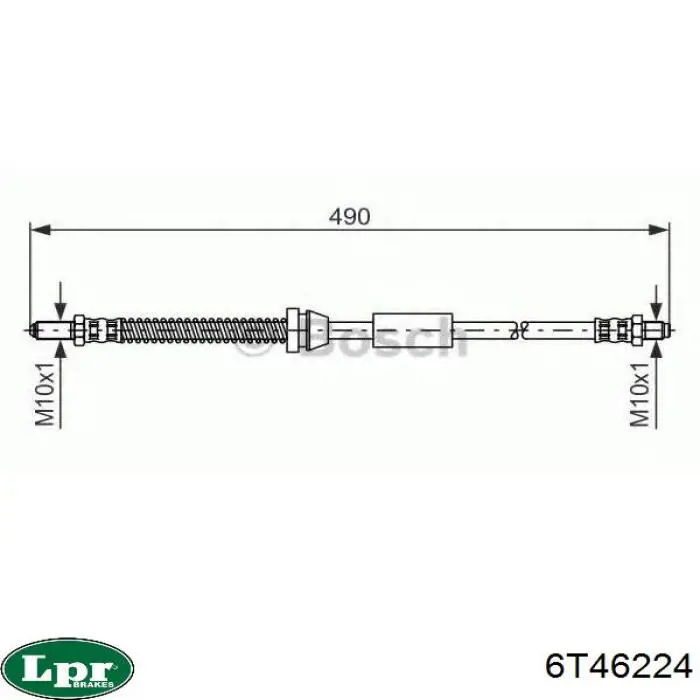Купить 6T46224 LPR Шланг тормозной передний левый