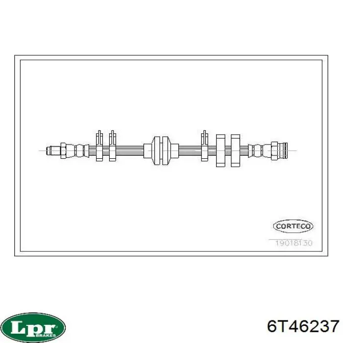 Latiguillo de freno delantero 6T46237 LPR