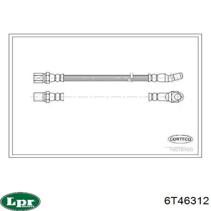 Latiguillo de freno delantero 6T46312 LPR