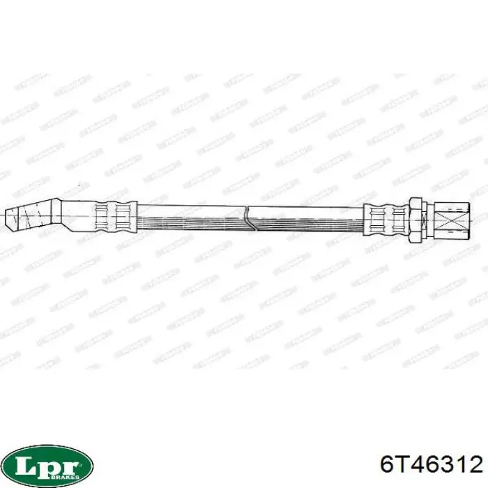 Шланг тормозной передний LPR 6T46312 цена, от 3.86 USD