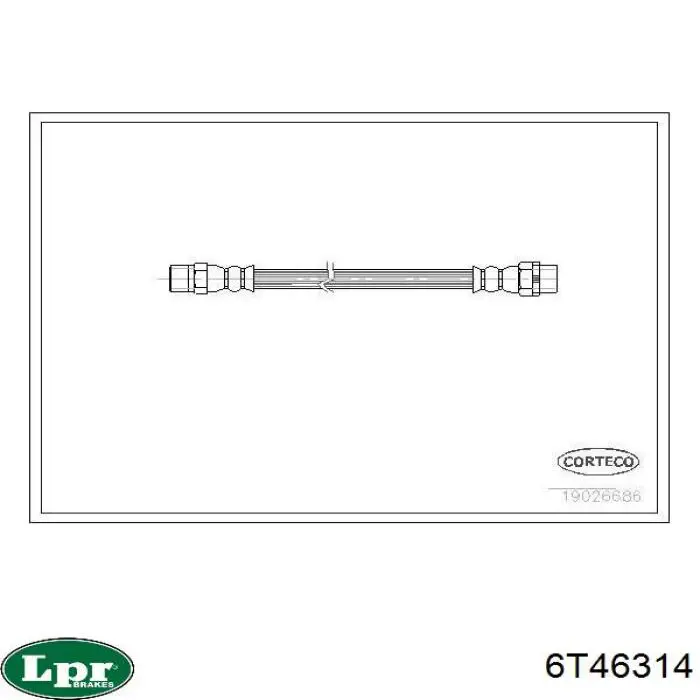 Тормозной шланг задний LPR 6T46314 цена, от 3.28 USD