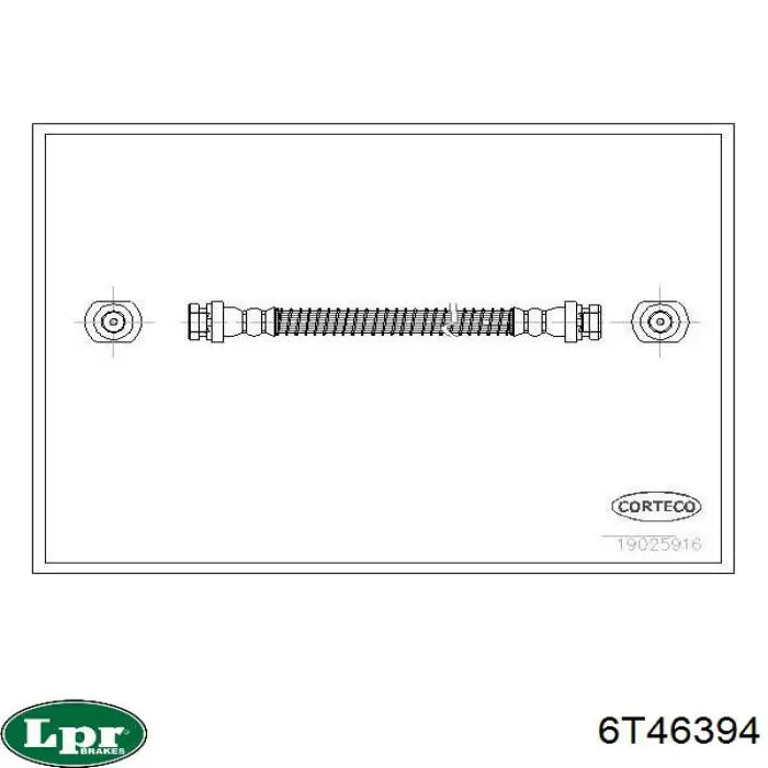 Шланг тормозной передний LPR 6T46394 цена, от 8.22 USD