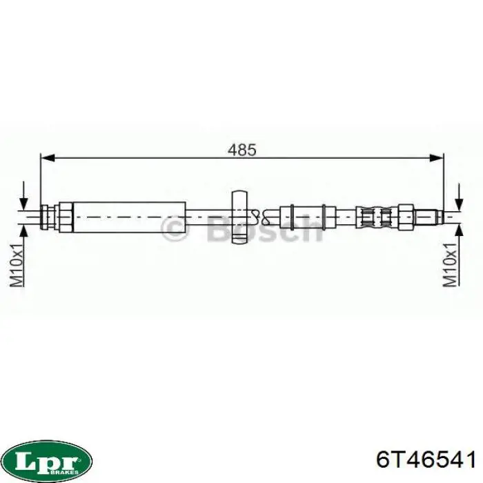 Шланг тормозной передний 6T46541 LPR