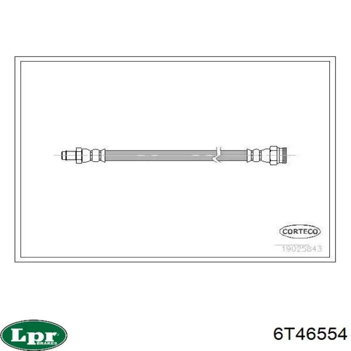 Тормозной шланг задний LPR 6T46554 цена, от 5.56 USD