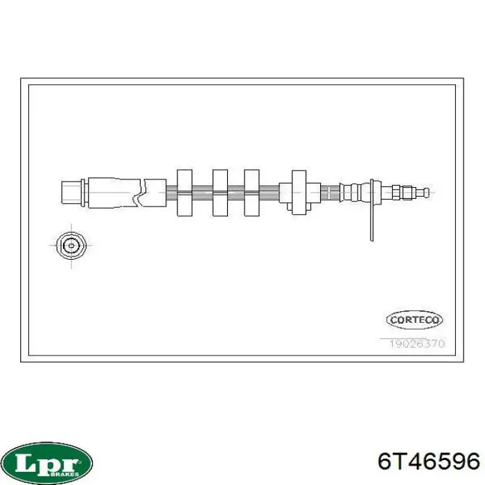 Шланг тормозной передний, левый LPR 6T46596 цена, от 11.19 USD