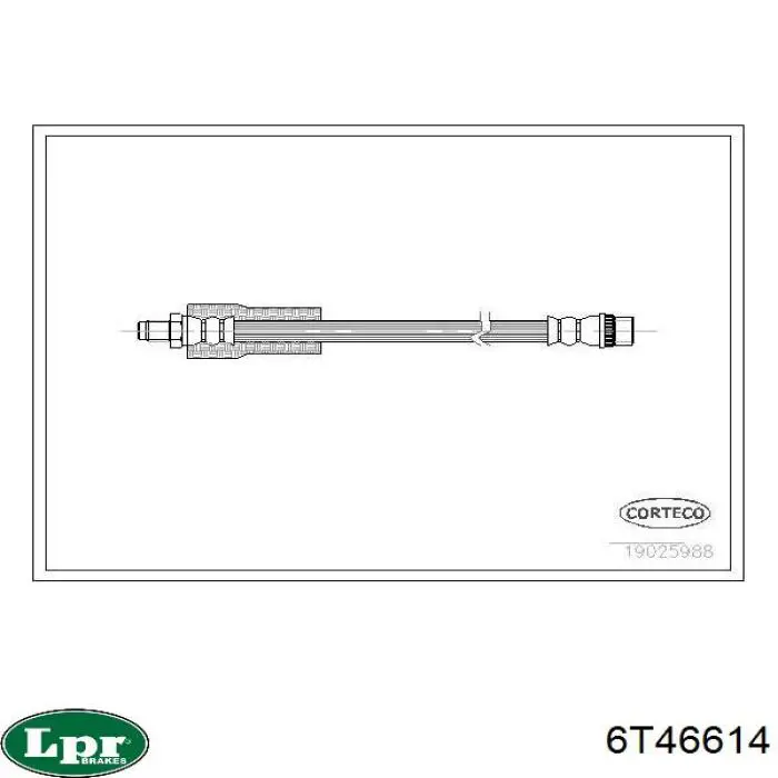 Шланг тормозной передний LPR 6T46614 цена, от 6.79 USD