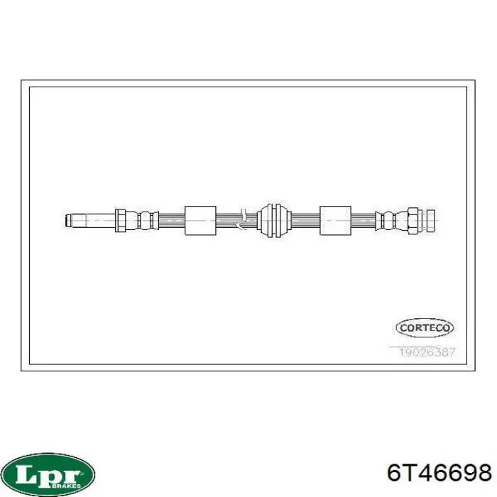 Шланг тормозной передний LPR 6T46698 цена, от 5.70 USD