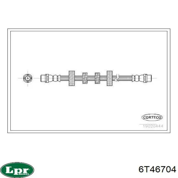 Шланг тормозной передний LPR 6T46704 цена, от 5.56 USD