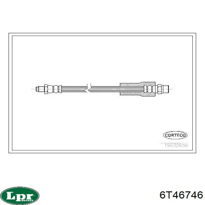 Задний тормозной шланг 6T46746 LPR